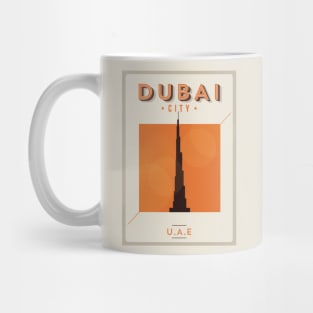 Dubai city poster Mug
